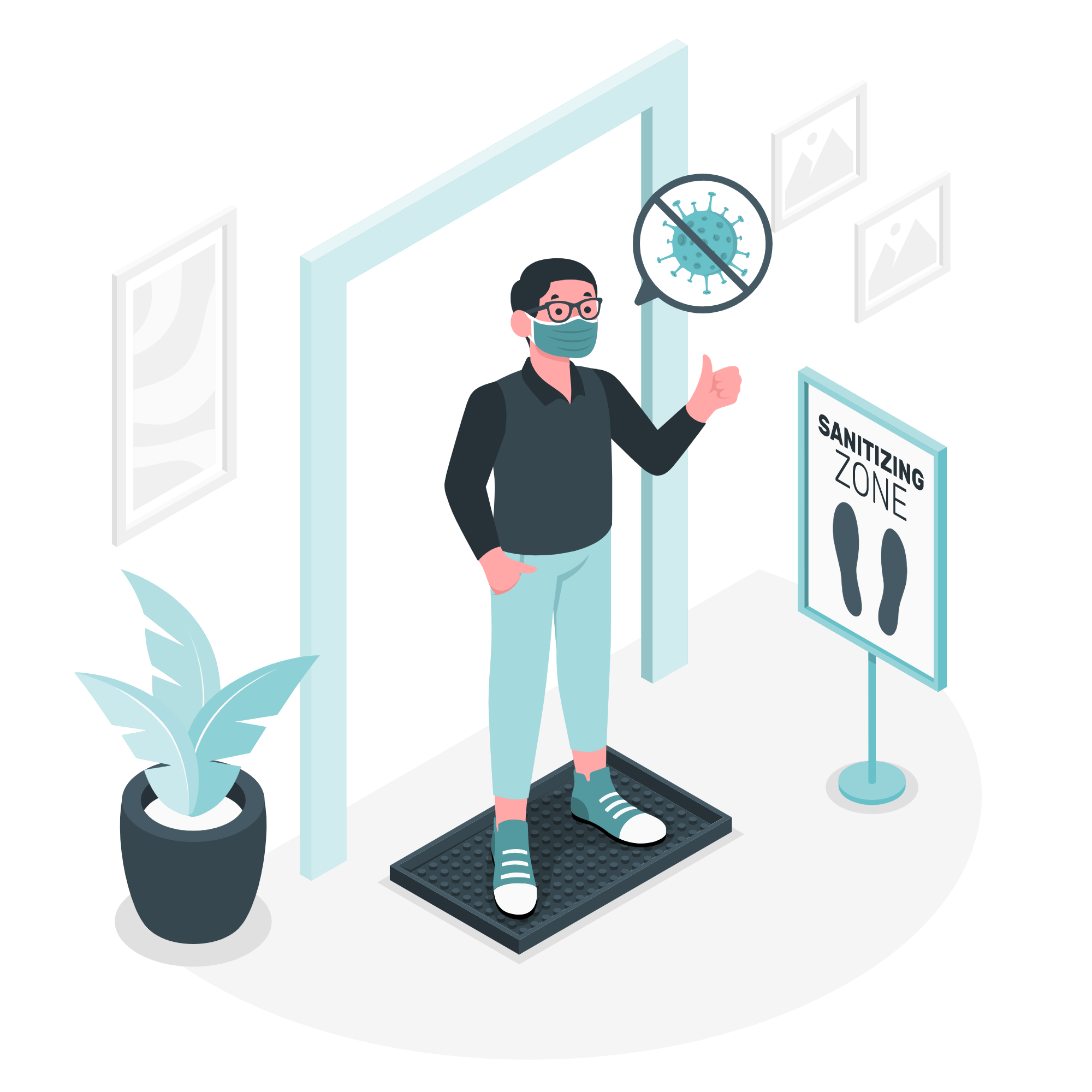 Sanitizing mat-amico